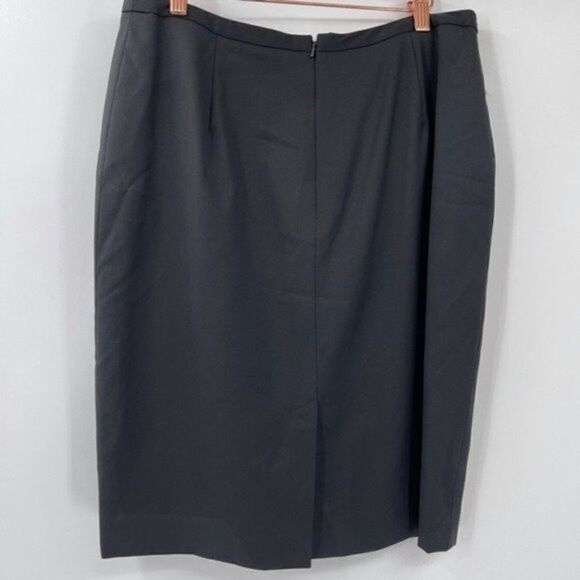 Brooks brothers black wool pencil skirt 12 BoxM - Picture 2 of 3